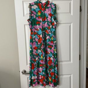 J Crew Pleated Shirtdress in confetti floral SZ 10